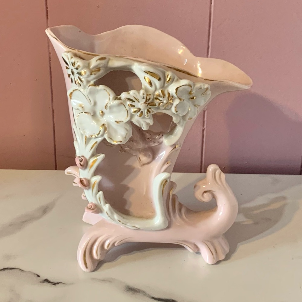 Vintage Cornucopia Vase